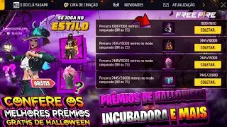 R&Aacute;PIDO!! COMO PEGAR SKIN GR&Aacute;TIS DE HALLOWEEN FF? CABELO ROSA GR&Aacute;TIS, INCUBADORA - E MAIS - FREE FIRE