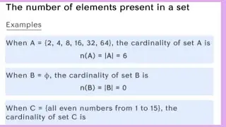 SET class 6 , type of SET , Cardinal number 