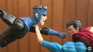 Superman vs the invincible stop motion fight #Superman #invincible 
