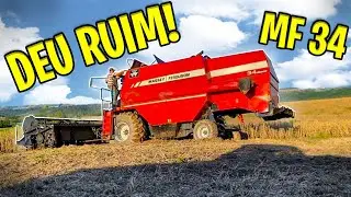 A COLHEDEIRA MF 34 ATOLOU! * Colhendo no barro? *