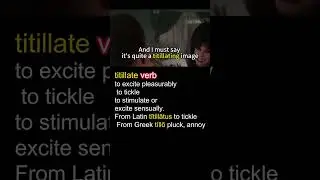 Word of the Day: ' titillate '  Cinematic Tutorial #vocabulary  #educational  #shorts
