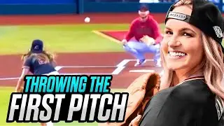 I threw THE FIRST PITCH at an MLB GAME!!
