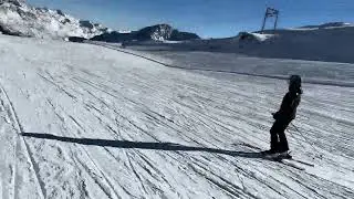 Skiing Down from 2700 Meters Above Sea Level