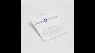 September (Sapphire) Birthstone Bracelet Created with Zircondia&reg; Crystals by Philip Jones Jewellery