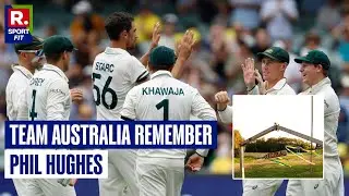 Australia Pay Tribute To Phil Hughes And Ian Redpath During The IND vs AUS Pink Ball Test