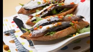 Receta de tostas de sardinas (a mi manera) - Karlos Arguiñano