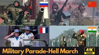 Hell March Адский марш - Россия, Китай, Франция и Индия на одном экране (4K UHD)