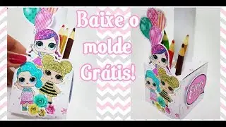 Caixinha Para Kit Colorir - Molde Gr&aacute;tis