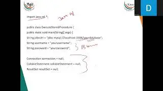 5. 4 Steps involved in Executing a stored procedure from JAVA