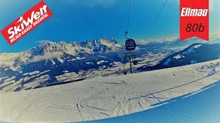 Schwarze Talabfahrt (80b) in Ellmau,  SkiWelt Wilder Kaiser Brixental