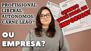 PROFISSIONAL LIBERAL, AUTÔNOMO, CARNE.LEAO OU EMPRESÁRIO ? QUANTO VOCÊ PAGA DE IMPOSTOS?