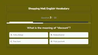 Shopping Mall English Vocabulary | Daily Use English
