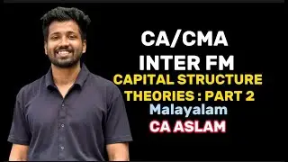 CA/CMA INTER FM| CAPITAL STRUCTURE THEORIES| PART 2|NET OPERATING INCOME APPROACH|MALAYALAM|CONCEPTS