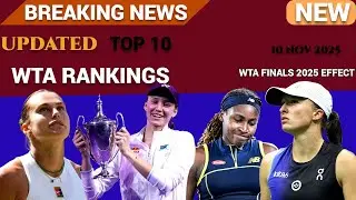 Обновленный рейтинг топ-10 WTA от 10 ноября 2025 г. | Рыбакина в топ-5, Соболенко в шоке, Гауфф и...