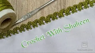 Crochet dupata lace design/ Crochet tutorial #109 by @crochetwithshaheen0786