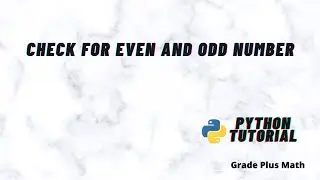 Check if a number is even or odd