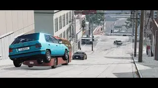 Cruising a new soviet car mod in beamng.