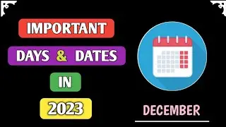 Important Days & Dates | DECEMBER ||