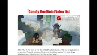 Guesty Value List 8/1/22 Crates Update! (Old)