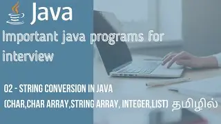 String conversion in java | string conversion (Char, Char Array, String Array, Integer, List)