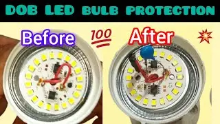 How to connection mov and fuse resister DOB LED bulb 👉DOB LED bulb voltage protection