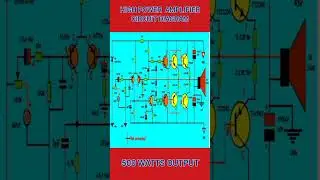 HIGH POWER DIY AUDIO AMPLIFIER CIRCUIT DIAGRAM #25 #circuitmaker #schematics #diyelectronics