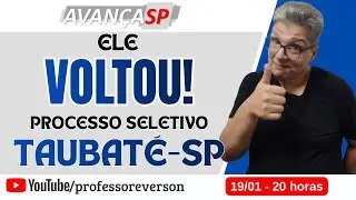🔥LIVE #185 – BANCA AVANÇA-SP -  PROCESSO SELETIVO TAUBATÉ - FAÇA DA MATEMÁTICA O SEU DIFERENCIAL