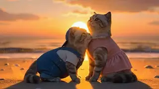 Mama Cat and Kitten | Miu & Mun&rsquo;s Beach Adventure Full of Fun, Frights, and a Big Surprise!