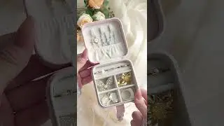 Vintage pink portable jewelry box🌸💐 #jewelrybox