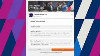 OWP Singapore 2025: How to build your agenda on SpotMe