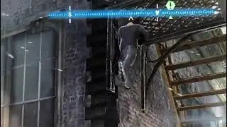 Batman Arkham Origins Glitch: Thug Got Stuck Floating Under The Steps (Somehow)