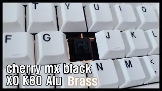 cherry mx black (hyperglide) typing sound / Monstargear XO K80 Alu brass  삼신흑 황동 보강판