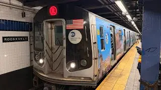 Dominican Republic Ad-Wrapped R160 R Train Action