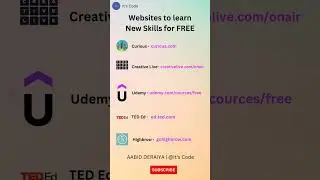 Top 5 🔥 Websites To Learn New 🥷🏻 Skills For Free 🆓 