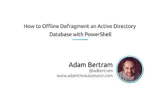 How To Offline Defragment An Active Directory Database With PowerShell