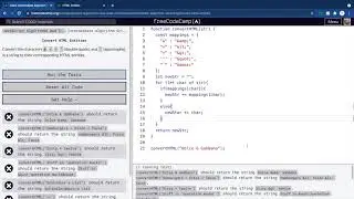 convert HTML entities   FreeCodeCamp challenge