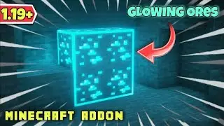 Glowing ores in Mcpe no click bailt