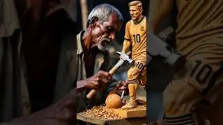Legend Lionel Messi | Amazing Wooden Sculpture #messi #woodscraft #woodart #sculpture #woodcarving