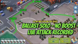 Boom Beach Ballast Solo - No Boost Strategy - Live Attack - Task Force Operations