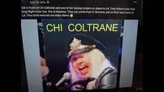2014 April 29th - I met Chi Coltrane on the plane with her back-up singer, Michael Drive!