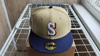 Бейсболка New Era 59FIFTY Seattle Mariners 25th Anniversary Vegas Gold Two-Tone/Grey UV Fitted Cap