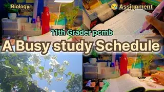 A Busy Study Vlog 📖 | 11th Grader pcmb ✨| Neet preparation | #studyroutine #motivation #neetprep
