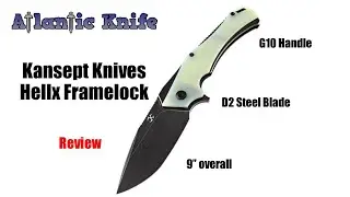 Kansept Knives Hellx Framelock Folding Knife Review | Atlantic Knife Reviews 2021