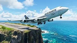 This Pilot is So Great! Flying Boeing 747 Ed Force One from Short Runway