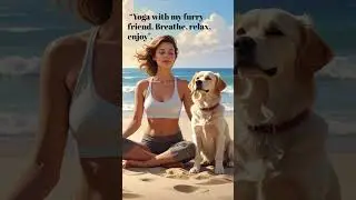 &ldquo;Yoga With My Dog 🐾 | 9-Second Beach Zen&rdquo; #yoga #innerpeace #affirmations #meditation #balance