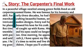 🔨 Story: The Carpenter's Final Work||English Reading||English Story || English padhna kaise sikhe?