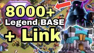 8000+ Trophy Anti-3 Star Legend League Base With Link! | TH13 Ring Base Link | March 2020