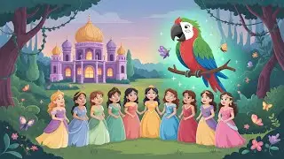 9 Princess Aur Talking Parrot Ka Raaz 👑🦜 | Hindi Kids Story 2025 | Fairy Tale | Moral Cartoon Story