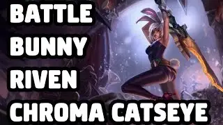 BATTLE BUNNY RIVEN CHROMA CATSEYE SKIN SPOTLIGHT - LEAGUE OF LEGENDS