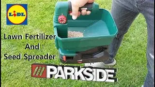 Lidl Parkside 20V Cordless Gras / Разбрасыватель семян и удобрений для газона / Многофункциональный разбрасыватель
